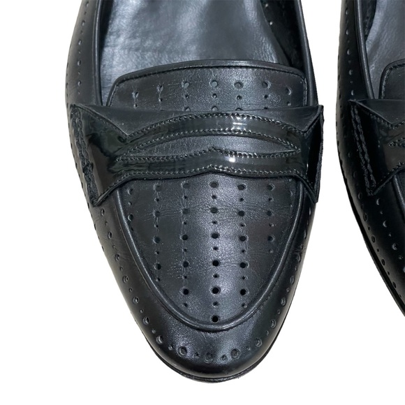 CHANEL Black CC Perforated Ballerina Flats Size EU 40.5 - Picture 6 of 13